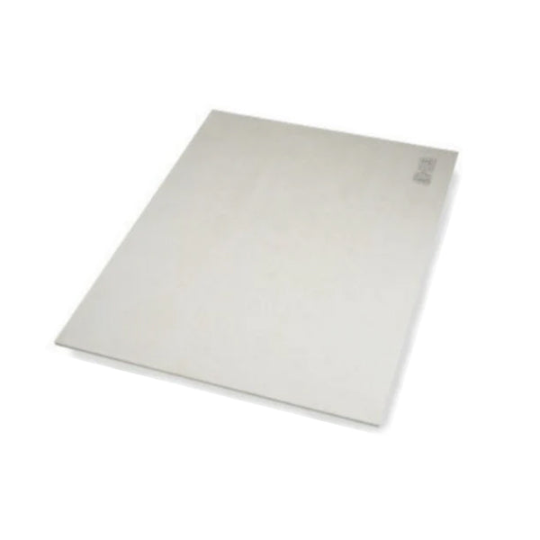Plain white plasterboard sheet for building, drywall, or wall lining on white background