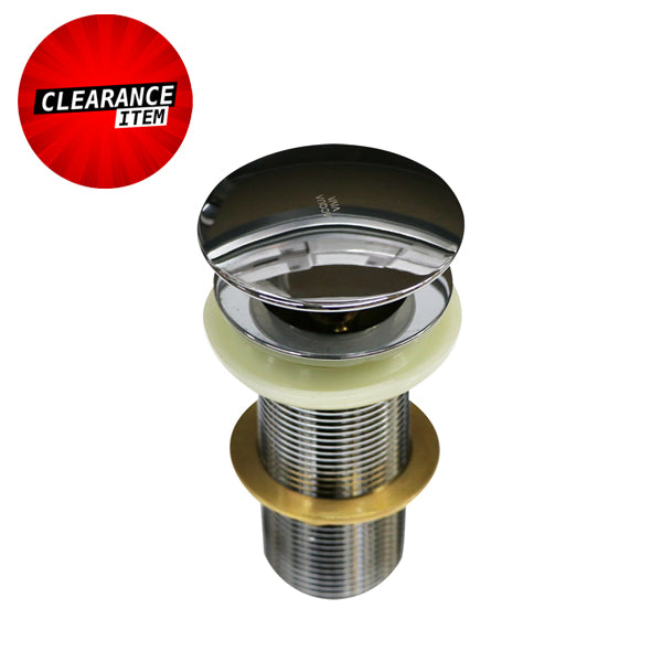 Chrome sink waste drain fitting with brass ring, plumbing accessory, clearance item