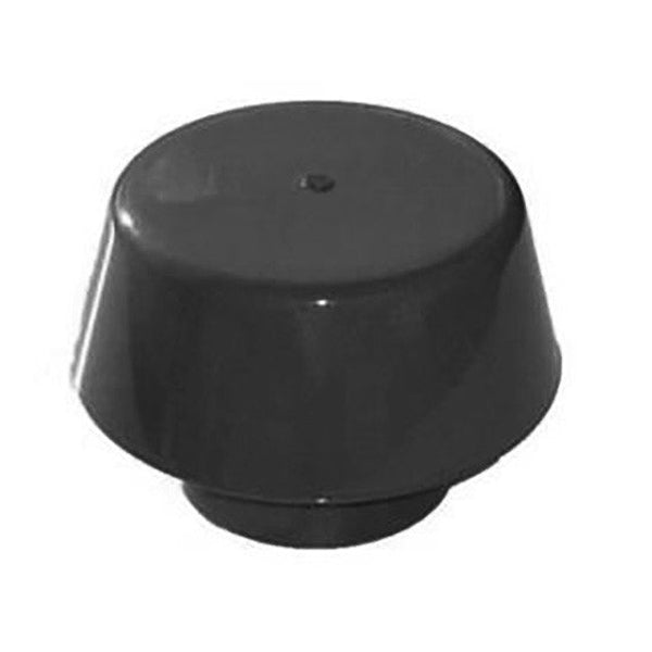 Black plastic vent cowl for building ventilation or roofing applications