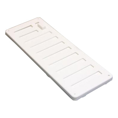 White plastic loft hatch cover for ceiling insulation and attic access