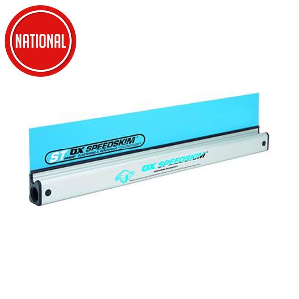 OX Speedskim ST plastering rule with blue blade for smoothing plaster and drywall