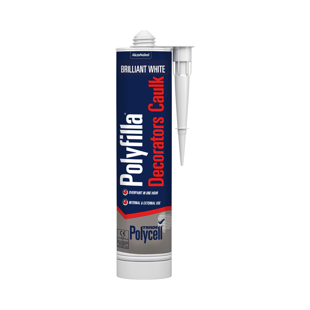Polyfilla Decorators Caulk tube, brilliant white, for internal and external sealing