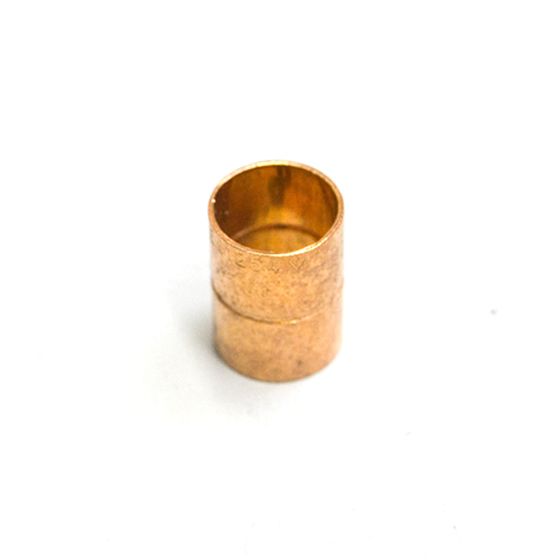 Copper pipe coupler fitting for plumbing and DIY building materials