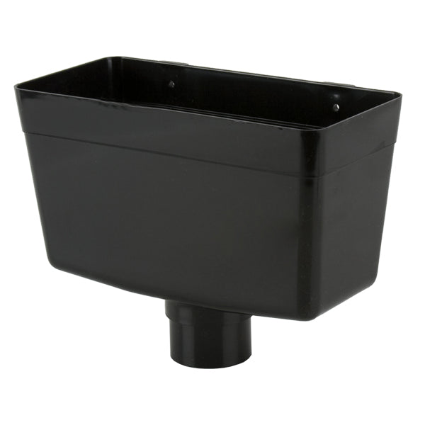 Black plastic square gutter hopper for rainwater drainage and building supplies