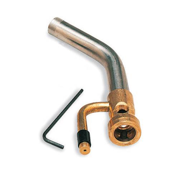 Brass and steel blowtorch replacement nozzle with Allen key for plumbing or DIY use