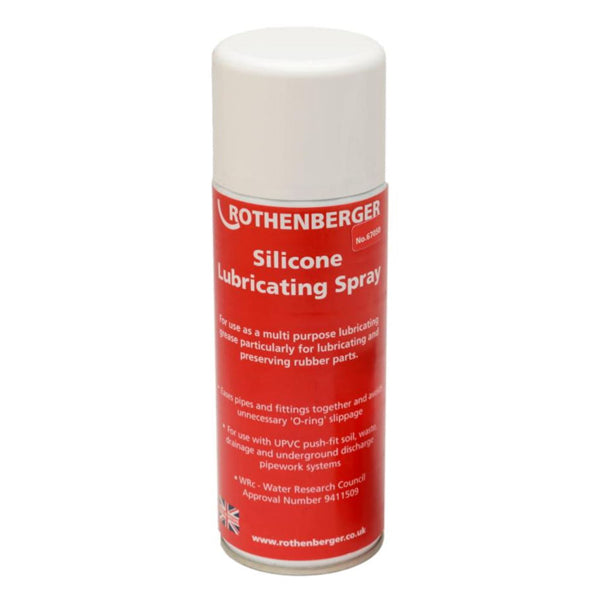 Rothenberger silicone lubricating spray can for plumbing and pipework maintenance
