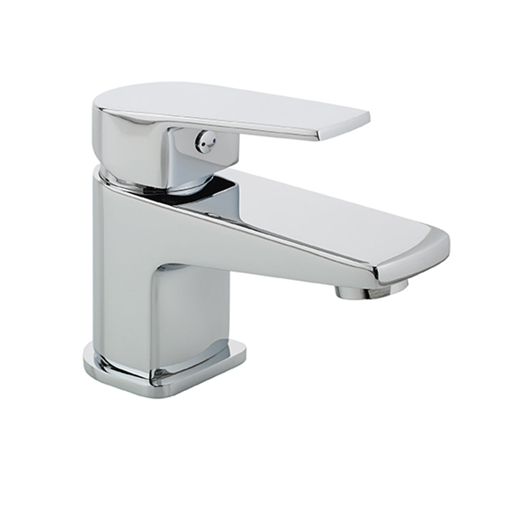 Modern chrome bathroom basin mixer tap with single lever handle