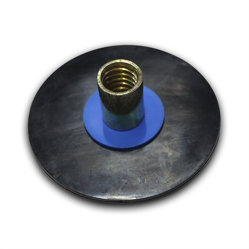 Threaded rubber washer with metal insert for plumbing or building applications