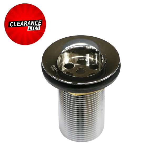Chrome basin waste with slotted holes, bathroom sink drain, clearance item