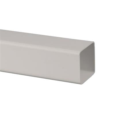 White plastic rectangular trunking for electrical cable management