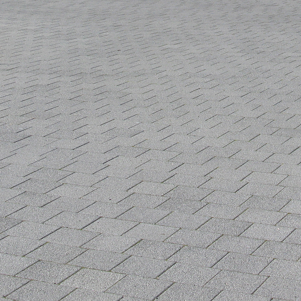 Interlocking grey concrete block paving for driveways and patios, outdoor surface