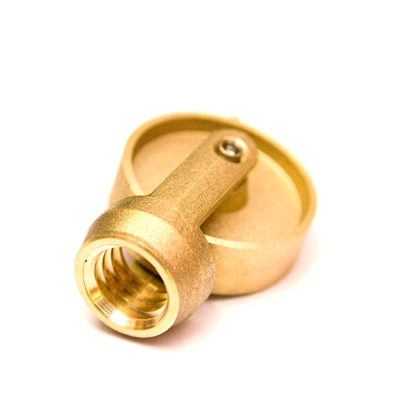 Brass plumbing fitting with threaded end for building materials and DIY projects