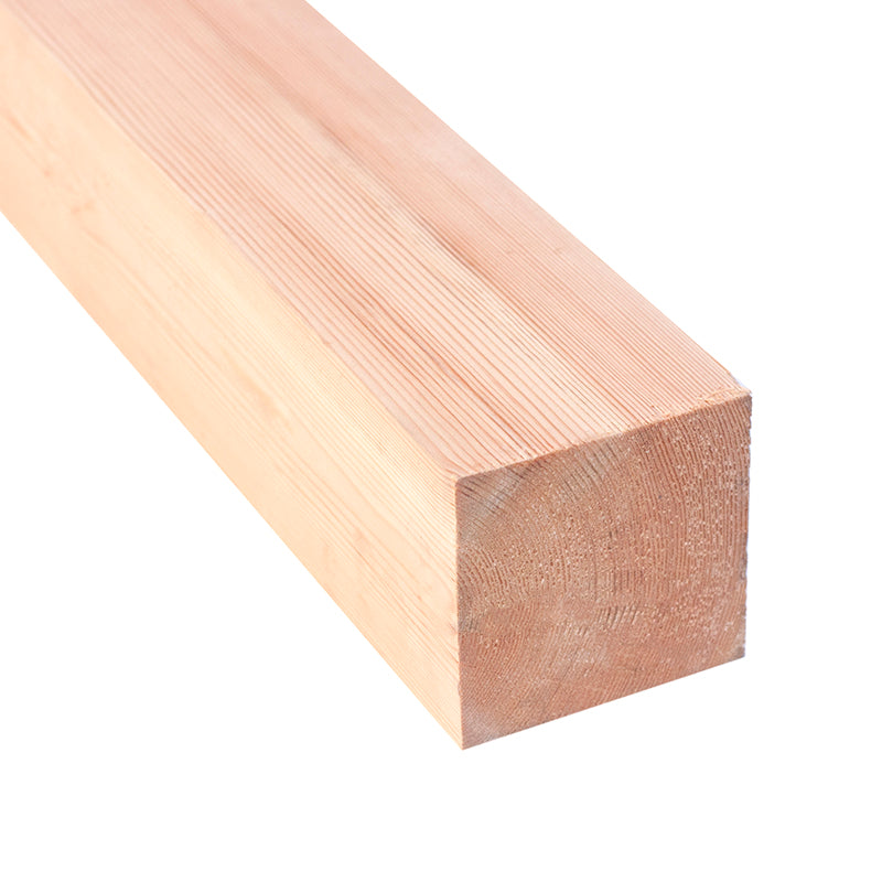Planed square timber beam for construction and DIY projects