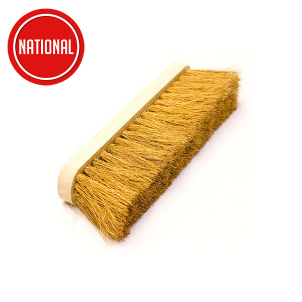 Coco fibre broom head with stiff bristles for cleaning, building and DIY use