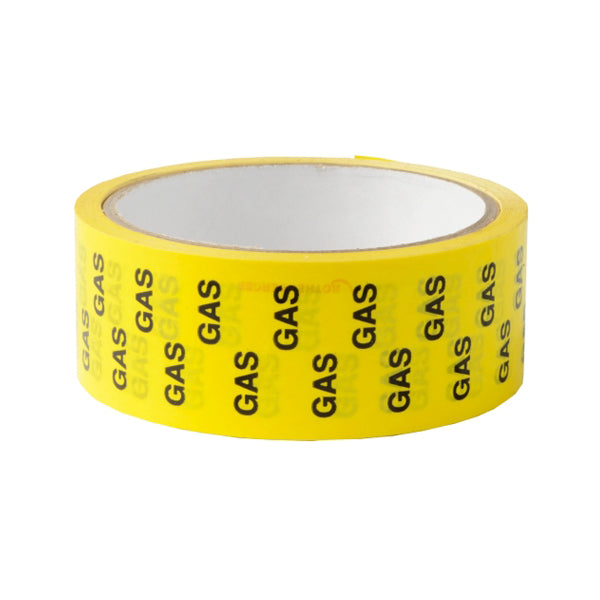 Yellow gas pipe marking tape roll for construction and building materials