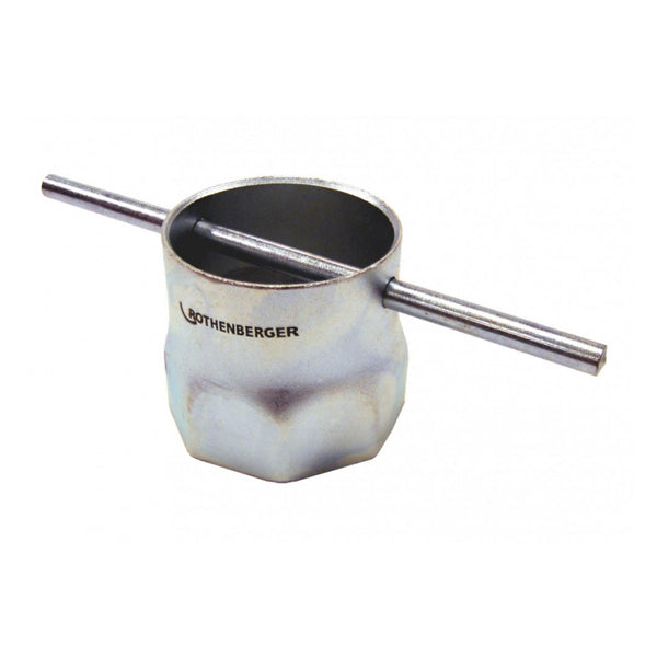 Metal pipe deburring tool with a handle for plumbing and building materials