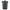 Black plastic dustbin with secure lid and side handles for waste storage
