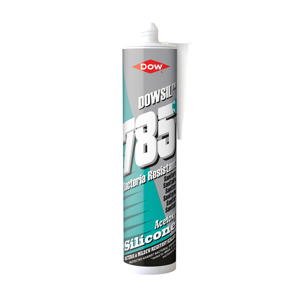 Dow 785 silicone sealant tube for sanitary applications, mildew and bacteria resistant