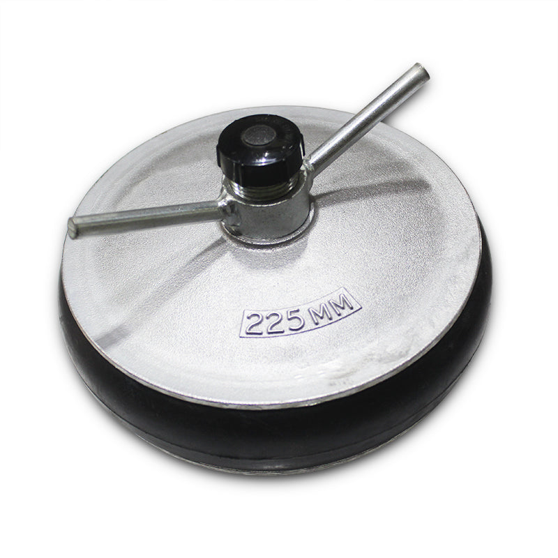 225mm metal and rubber drain test plug with tightening handle and cap