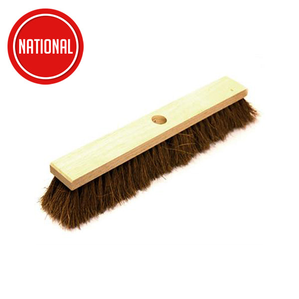 Wooden broom head with natural bristles for sweeping floors, cleaning, DIY or trade use