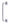 Frisco D Shaped Pull Handle with Roses 229mm – Satin Aluminium