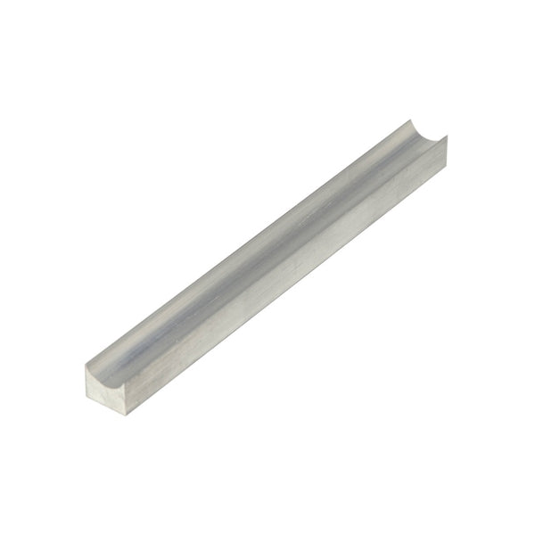 Aluminium angle profile with concave groove for building and DIY projects