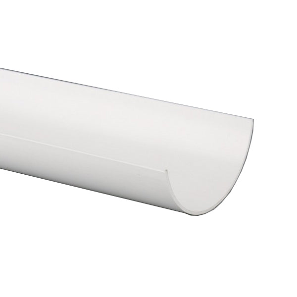 White round half-section plastic gutter for rainwater drainage and roofing
