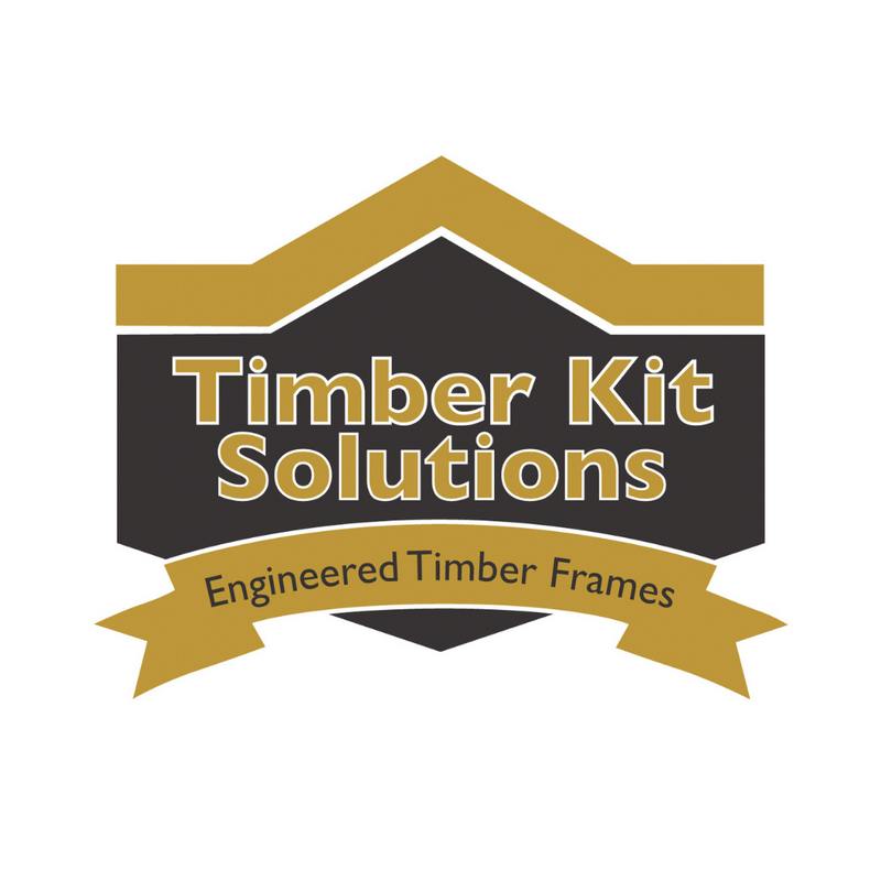 Timber Kit Solutions logo with bowed banner reading Engineered Timber Frames