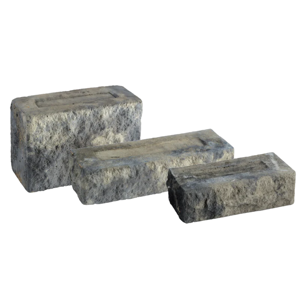 Bradstone Old Riven Eco Concrete Walling Mixed Size Pack – Autumn Silv ...