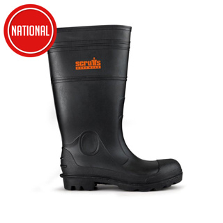 SCRUFFS HAYESWATER WELLINGTON SAFETY BOOTS (BLACK SIZE 8 T54743