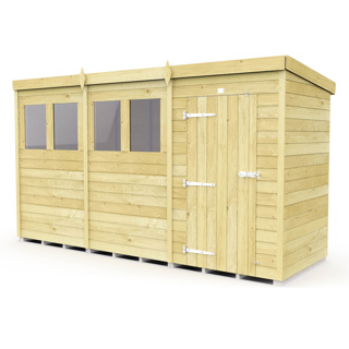 4FT X 12FT PENT SHED 
