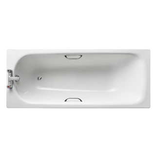 STEEL BATH TWIN 1700MM  GRIPPED WITH ANTI SLIP FINISH C/W BOLT ON CRADLE 2TH S183501