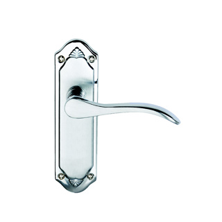 DOOR HANDLES LATCH NEW YORK FUSION POLISHED CHROME/SATIN CHROME PLATED DH058206 DALE
