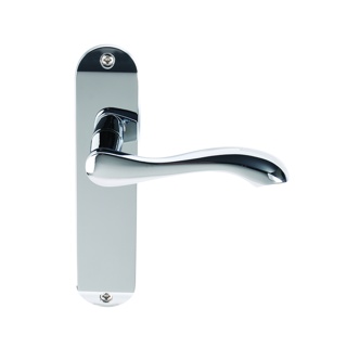 DOOR HANDLES LOCK STRETTON CLAM POLISHED CHROME PLATED REF DH058940 DALE HARDWARE