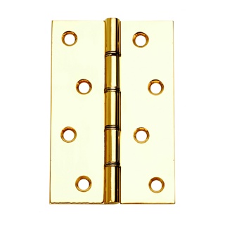 BUTT HINGE 76X51MM DOUBLE STEEL WASHERED POLISHED BRASS DH005410