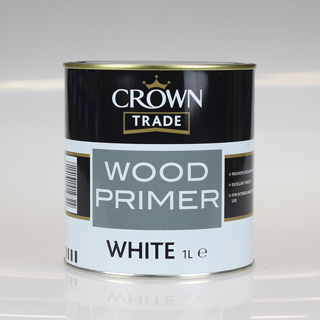 CROWN TRADE PAINT WOOD PRIMER WHITE 1L