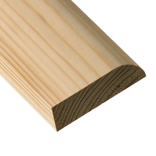 ARCHITRAVE BULLNOSED - 19X50MM FINISHED TO 14.5MM X 44MM PLANED SOFTWOOD