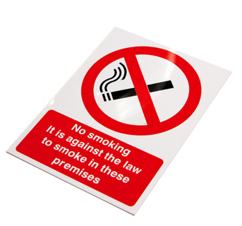 RIGID PLASTIC SIGN PRS.26W NO SMOKING 150x200