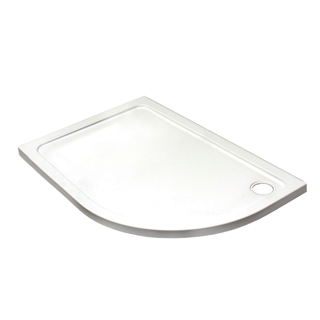 SHOWER TRAY 1200X800x45MM OFFSET QUAD TRAY RIGHT HAND LOW PROFILE NO WASTE