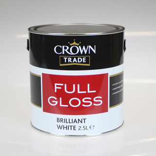 CROWN TRADE PAINT FULL GLOSS BRILLIANT WHITE 2.5L 5026989