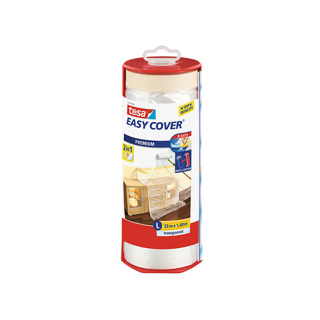 MASKING TAPE WITH PLASTIC FILM IN DISPENSER LARGE 33M LONG 1.4M DROP TESA EASYCOVER