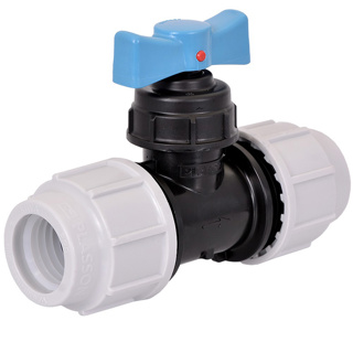 PLASSON WATER FITTING FOR MDPE STOP TAP (PP) 20X20  3407CC0
