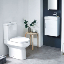 LANZA CLOAKROOM SUITE  INCLUDING UNIT,BASIN,PAN CISTERN  AND SEAT EXCLUDING TAPS 
