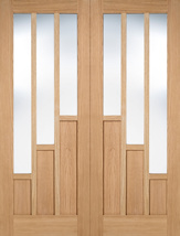 78X42X40MM PAIRS OAK COVENTRY WITH CLEAR GLASS PREFINISHED 