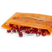 CORRAPOL-BT RED 60MM SCREW CAP FIXINGS (PACK OF 10) - NEW