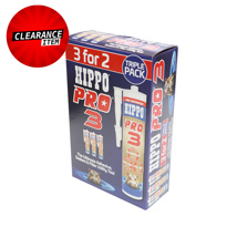 ADHESIVE FILLER AND SEALANT 3 IN 1 HIPPO PRO 3 CRYSTAL CLEAR PACK OF 3 