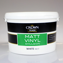 CROWN TRADE PAINT VINYL MATT WHITE 10L 5024059