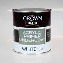 CROWN TRADE PAINT ACRYLIC PRIMER UNDERCOAT WHITE 1L 5024172
