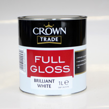 CROWN TRADE PAINT FULL GLOSS BRILLIANT WHITE 1L 5026988