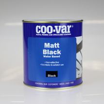 COOVAR PAINT MATT BLACK WATER BASED 1L 361/W463/3/D
